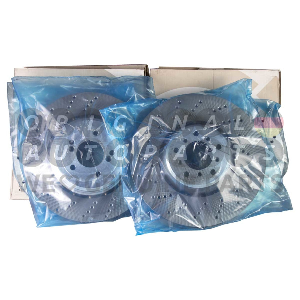 Original BMW Bremsscheiben Satz vorne + hinten M5 E60 E61 M6 E63 E64 374x36mm 370x24mm 34112282805 34112282806 34212282807 34212282808
