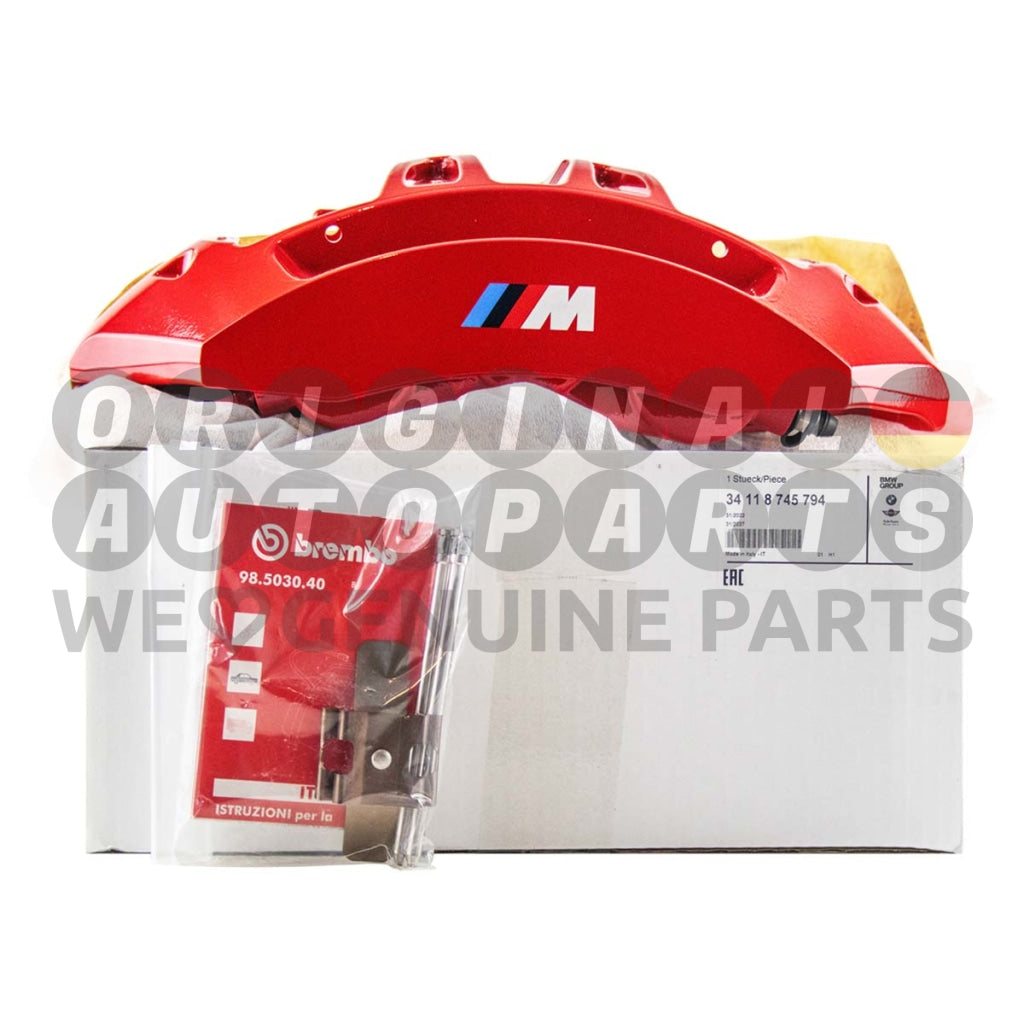 Original BMW M Performance Bremssattel vorne rechts 6-Kolben 19" ROT M2 F87 M3 F80 M4 F82 F83 34118745794