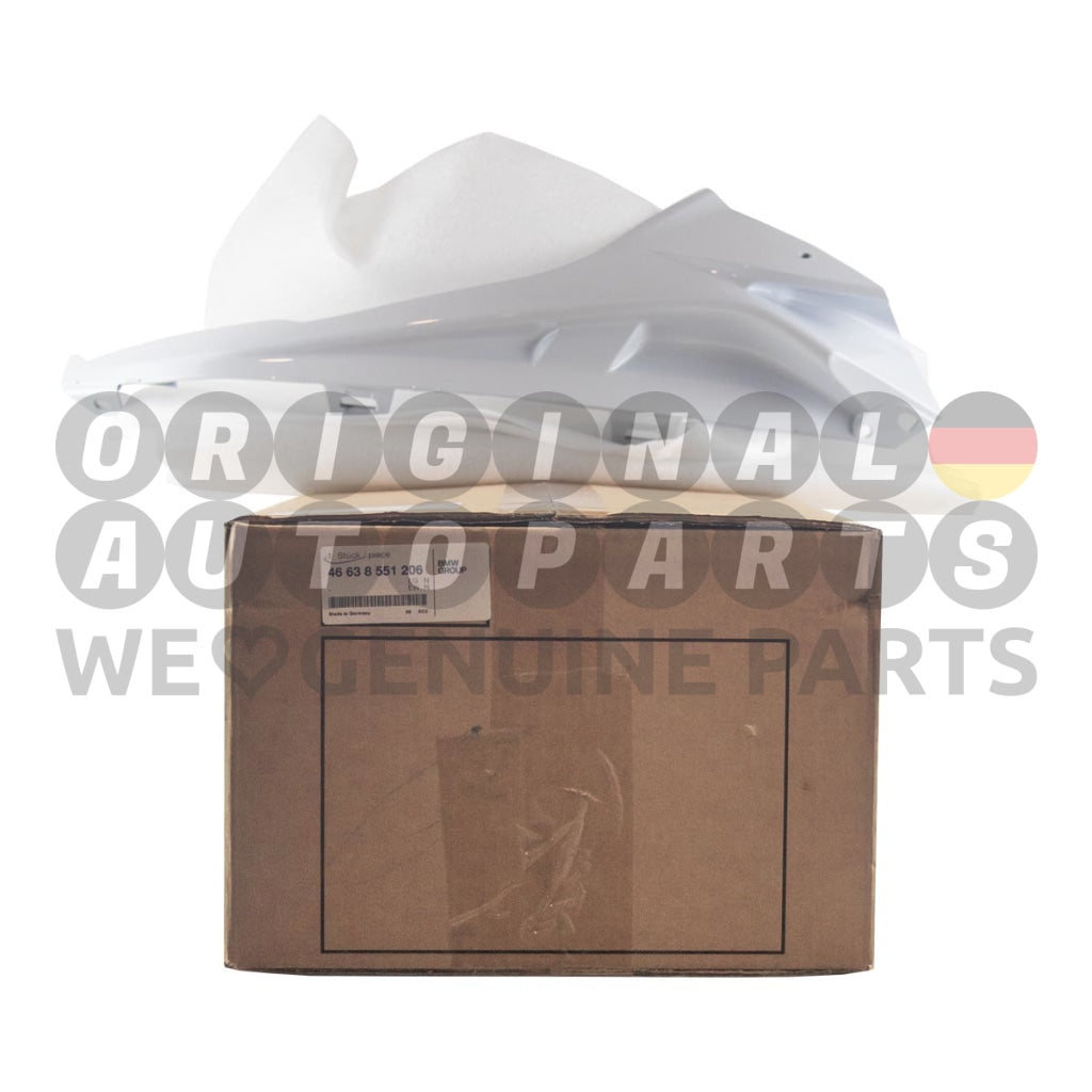 Original BMW MOTO Plakettenhalter rechts hellweiß 46638551206